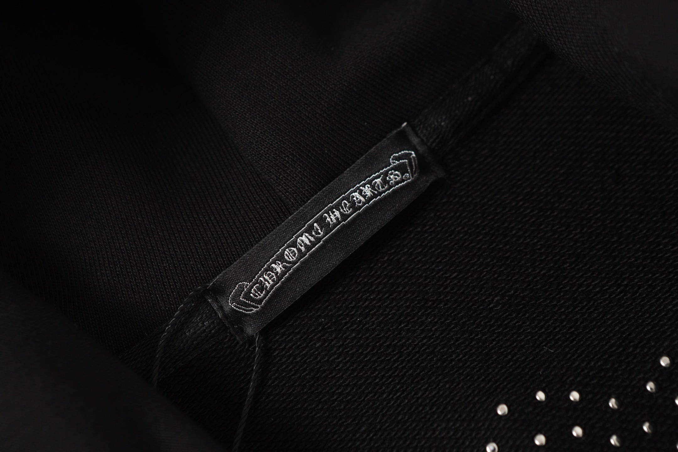 Chrome Hearts Rhinestone Cross Hoodie - Black Gothic Streetwear Sweatshirt 2633