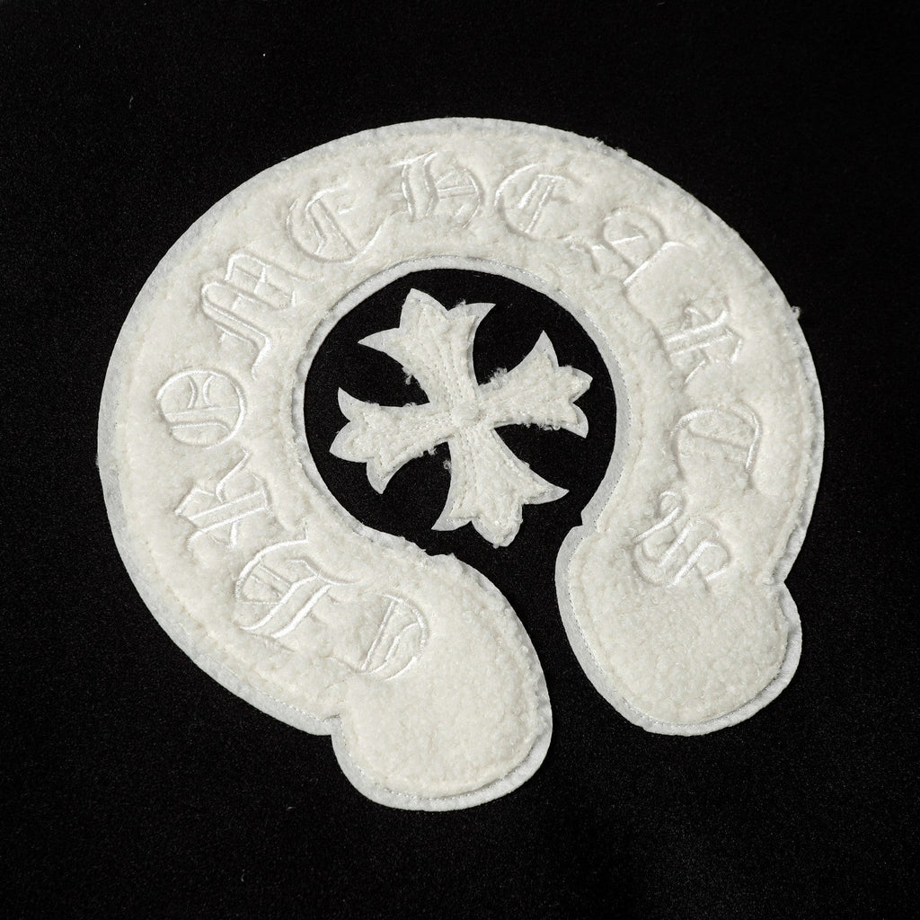 Chrome Hearts Varsity Jacket - Black White Gothic Baseball Coat 2206