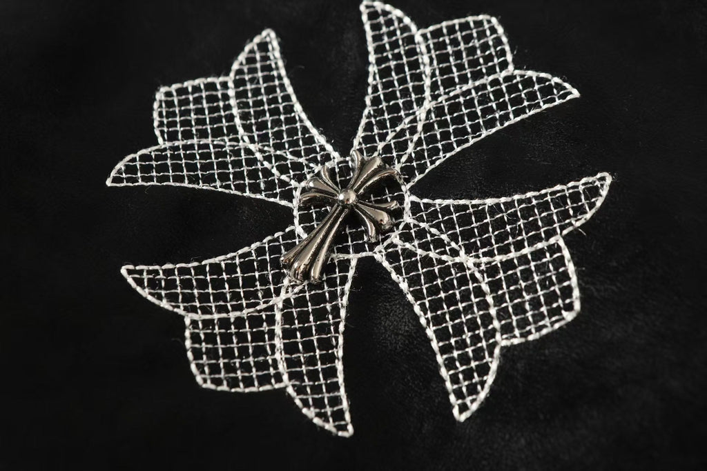 Chrome Hearts Horseshoe Cross Jacket - Black Street Embroidered Coat 8800