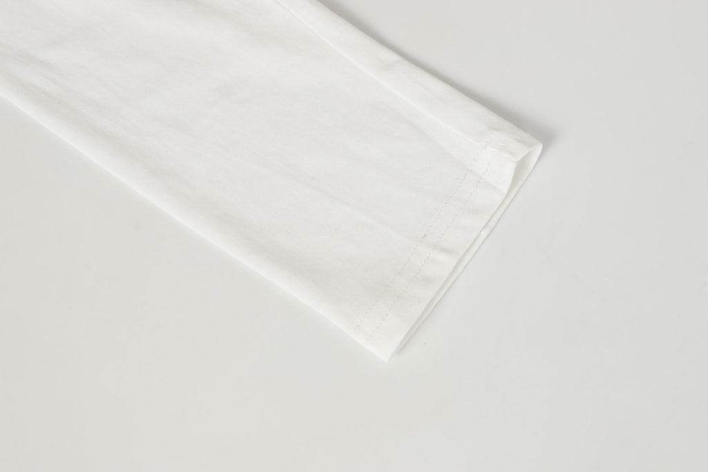 Chrome Hearts Logo Flag Long Sleeve Tee - Black White Gothic Street T-Shirt K2126