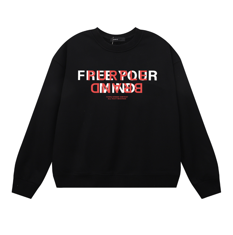 Purple Men's Long-Sleeve T-shirt Sweatshirt 1132