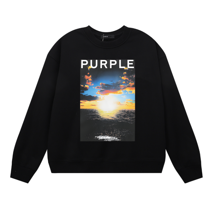 Purple Men's Long-Sleeve T-shirt Sweatshirt 1122